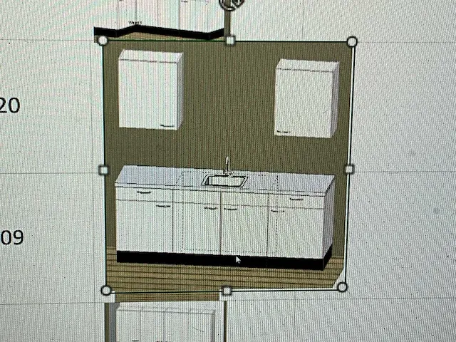 Bribus keuken - 160cm v.v. rvs werkblad v.v. spoelbak, kleur w300 wit (nieuw in doos) - afbeelding 3 van  11