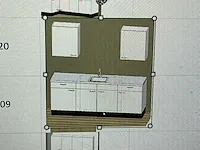 Bribus keuken - 160cm v.v. rvs werkblad v.v. spoelbak, kleur w300 wit (nieuw in doos) - afbeelding 3 van  11
