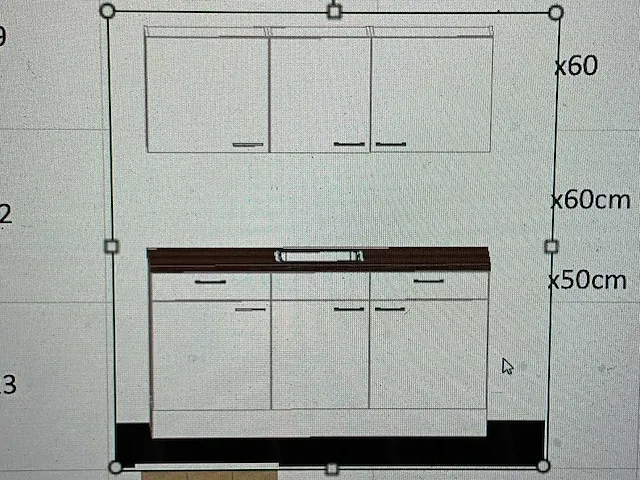Bribus keuken - 170cm v.v. postform werkblad v.v. spoelbak, kleur w300 wit (nieuw in doos) - afbeelding 3 van  11