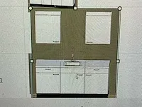 Bribus keuken - 170cm v.v. rvs werkblad v.v. spoelbak, kleur w300 wit (nieuw in doos) - afbeelding 3 van  11