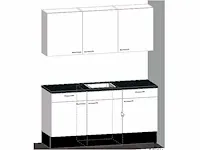Bribus keuken - 180cm v.v. postform werkblad v.v. spoelbak, kleur w300 wit (nieuw in doos) - afbeelding 3 van  11
