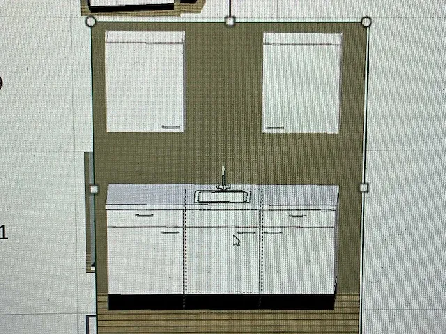 Bribus keuken - 180cm v.v. rvs werkblad v.v. spoelbak, kleur w300 wit (nieuw in doos) - afbeelding 3 van  11