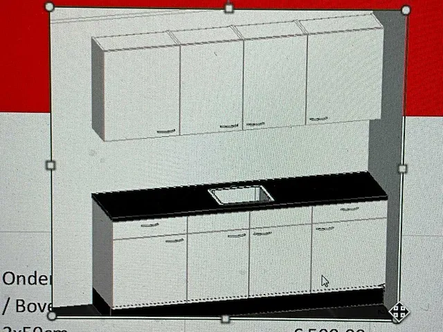 Bribus keuken - 200cm kleur w300 wit (nieuw in doos) - afbeelding 3 van  11