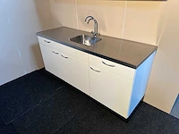 Bribus keuken - 200cm v.v. rvs werkblad v.v. spoelbak, kleur w300 wit (nieuw in doos) - afbeelding 9 van  11