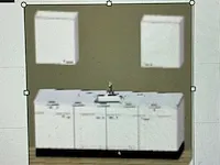Bribus keuken - 220cm, rvs werblad v.v. spoelbak, kleur w300 wit (nieuw in doos) - afbeelding 3 van  11