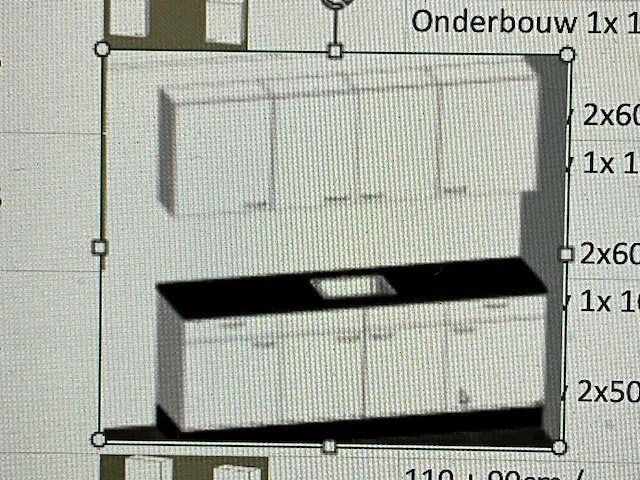 Bribus keuken - 220cm v.v. postform werkblad, kleur w300 wit (nieuw in doos) - afbeelding 3 van  11