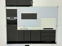 Bribus keuken - 304cm v.v. bosch inbouwapparatuur, composiet werkblad, kleur u1233 grafiet (nieuw in doos) - afbeelding 20 van  27