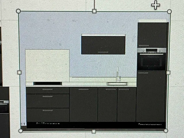 Bribus keuken - 304cm v.v. bosch inbouwapparatuur, composiet werkblad, kleur u1233 grafiet (nieuw in doos) - afbeelding 20 van  27