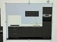 Bribus keuken - 304cm v.v. bosch inbouwapparatuur, composiet werkblad, kleur u1233 grafiet (nieuw in doos) - afbeelding 20 van  27