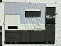 Bribus keuken - 304cm v.v. bosch inbouwapparatuur, composiet werkblad, kleur u1233 grafiet (nieuw in doos) - afbeelding 20 van  27