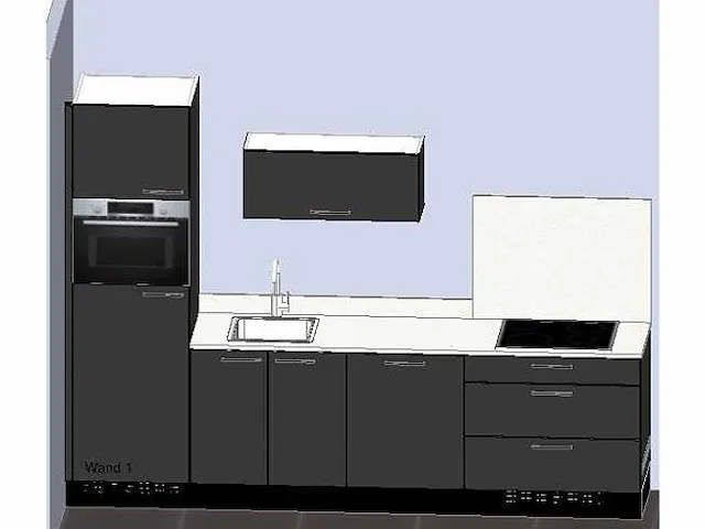 Bribus keuken - 329cm v.v. bosch inbouwapparatuur, composiet werkblad, kleur u1233 grafiet (nieuw in doos) - afbeelding 20 van  27