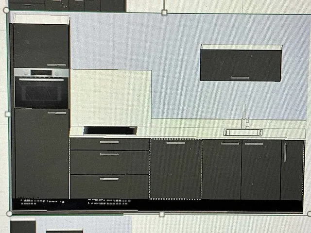Bribus keuken - 329cm v.v. bosch inbouwapparatuur, composiet werkblad, kleur u1233 grafiet (nieuw in doos) - afbeelding 20 van  27