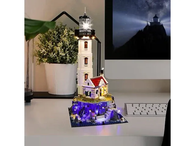 Brickbling led-lichtset voor lego 21335 gemotoriseerde vuurtoren - afbeelding 3 van  4