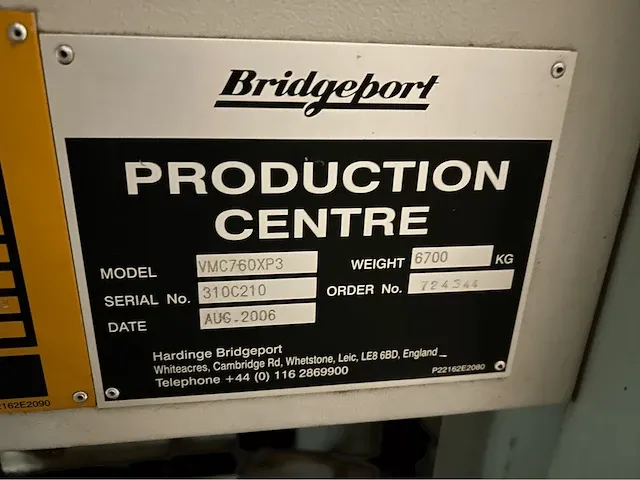 Bridgeport - vmc 760xp3 - cnc bewerkingscentra - afbeelding 2 van  10