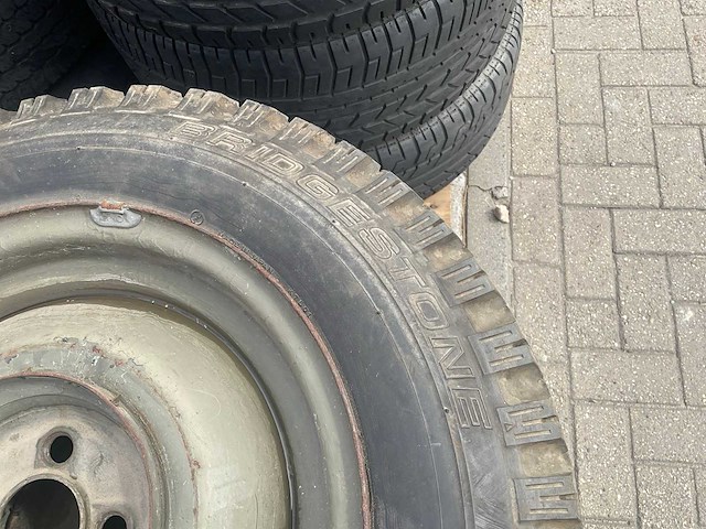 Bridgestone leger autoband met velg 600-16 sm7 (4x) - afbeelding 4 van  7