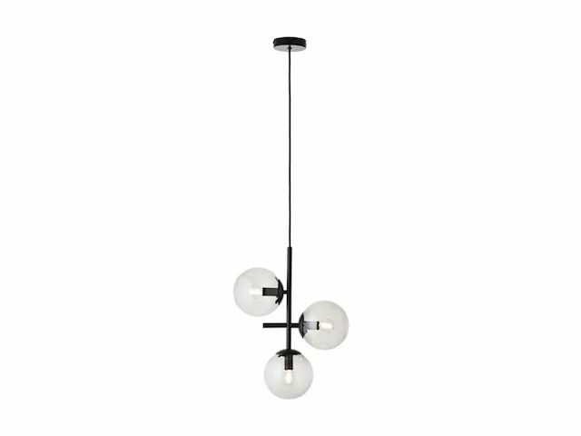 Brilliant ariol hanglamp glas 3xe14 max. 40w zwart - afbeelding 1 van  1