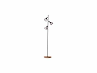 Brilliant avia - vloerlamp - e27 max 3x40w - zwart/houtkleur - afbeelding 1 van  1