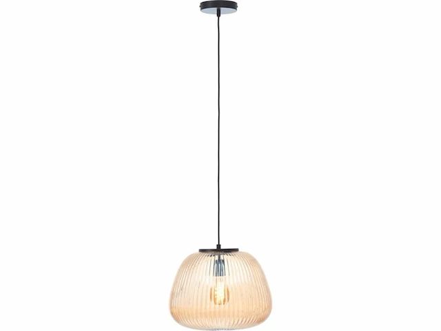 Brilliant kaizen hanglamp glas 1xe27 max 40w amber/zwart - afbeelding 1 van  1