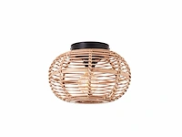 Brilliant woodball plafondlamp e27 max 1x40w zwart/rotan - afbeelding 1 van  1