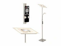 Briloner agiled vloerlamp woonkamer met afstandsbediening dimbaar led staande lamp 180cm grijs - afbeelding 3 van  4