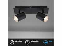 Briloner banyo led spotlight ip44 opbouwspot 2 flames gu10 zwenkbare spots - afbeelding 2 van  4