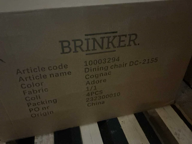 Brinker adore 10003294 eetkamerstoel (6x) - afbeelding 5 van  5