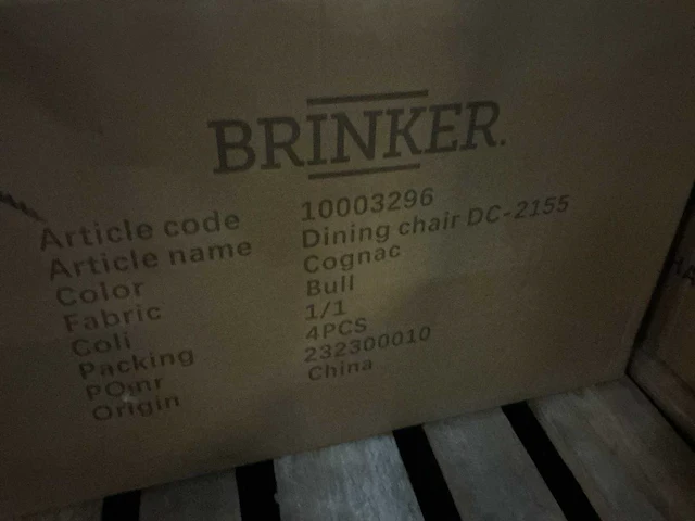 Brinker bull 10003296 eetkamerstoel (4x) - afbeelding 5 van  5