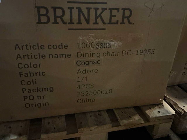 Brinker dc-1925s 10003305 eetkamerstoel (4x) - afbeelding 7 van  7