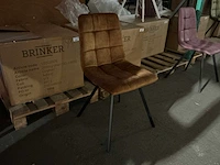 Brinker dc-1925s cognac eetkamerstoel (4x) - afbeelding 2 van  6