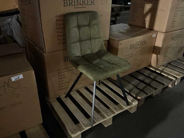Brinker dc-1925s moss eetkamerstoel (4x) - afbeelding 2 van  6