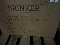 Brinker dc-1925s moss eetkamerstoel (4x) - afbeelding 5 van  6