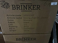 Brinker dc-1925s mustard eetkamerstoel (4x) - afbeelding 4 van  6