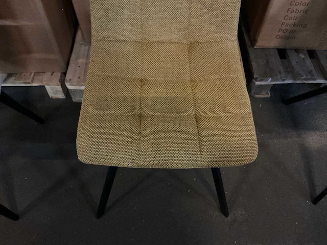 Brinker dc-1925s mustard eetkamerstoel (4x) - afbeelding 4 van  5