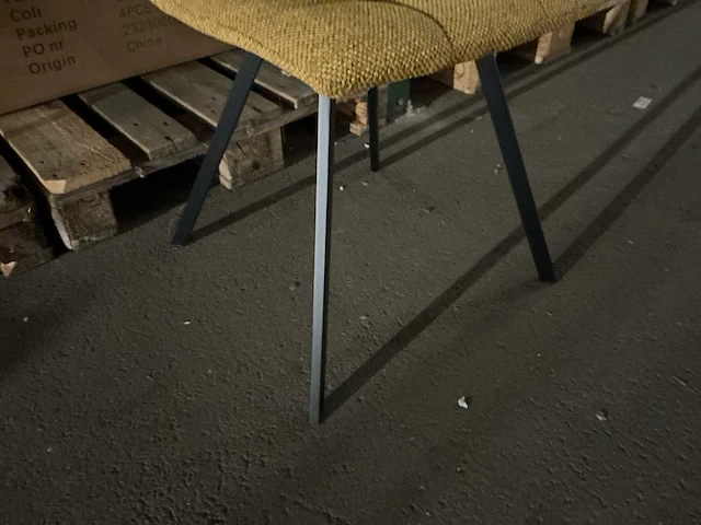 Brinker dc-1925s mustard eetkamerstoel (6x) - afbeelding 2 van  7