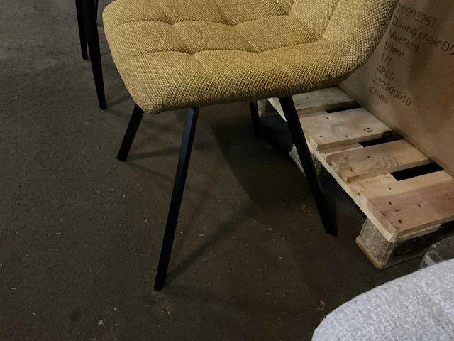 Brinker dc-1925s mustard eetkamerstoel (6x) - afbeelding 3 van  5