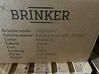 Brinker dc-1925s mustard eetkamerstoel (6x) - afbeelding 5 van  5