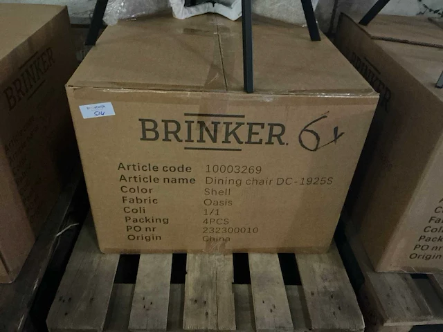 Brinker dc-1925s oasis eetkamerstoel (6x) - afbeelding 4 van  4