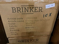 Brinker dc-2110 mustard eetkamerstoel (10x) - afbeelding 5 van  5