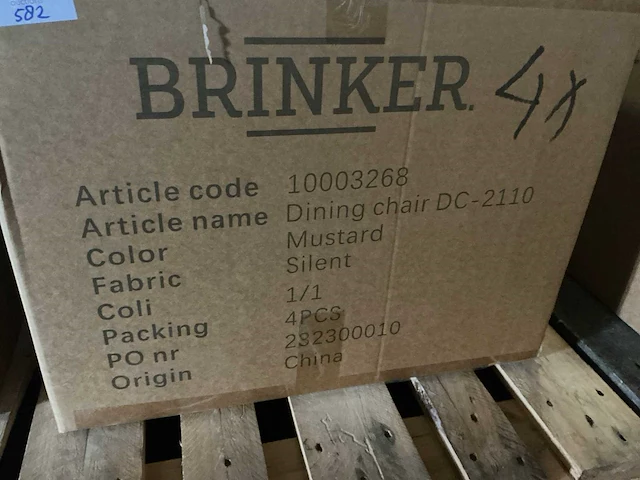 Brinker dc-2110/3268 silent 10003268 eetkamerstoel (10x) - afbeelding 3 van  3