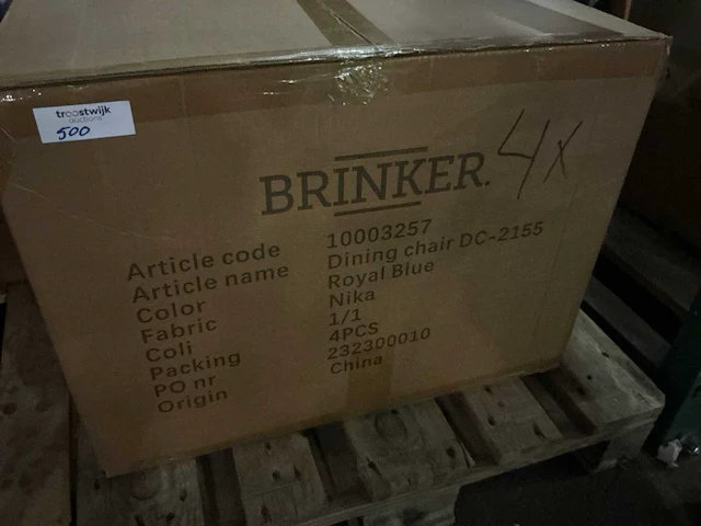 Brinker dc-2155 10003257 eetkamerstoel (4x) - afbeelding 3 van  3