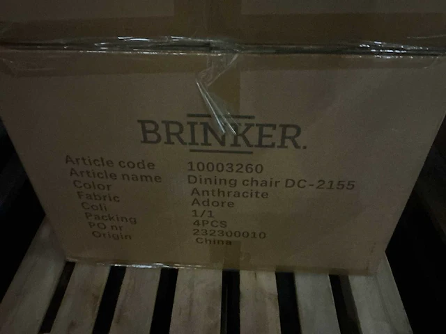 Brinker dc-2155 10003260 eetkamerstoel (4x) - afbeelding 3 van  3