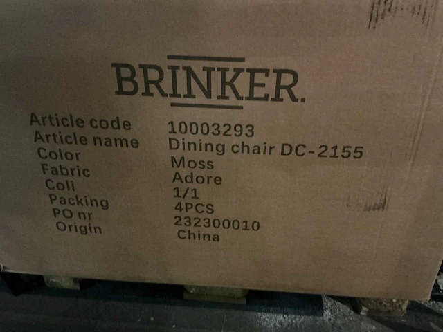 Brinker dc-2155 adore eetkamerstoel (10x) - afbeelding 4 van  4