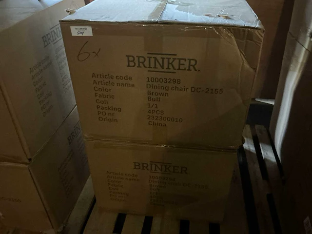 Brinker dc-2155 bull 10003298 eetkamerstoel (6x) - afbeelding 3 van  3