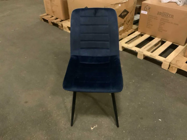 Brinker dc-2155 indigo adore eetkamerstoel (4x) - afbeelding 2 van  6