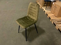 Brinker dc-2155 moss adore eetkamerstoel (6x) - afbeelding 2 van  5