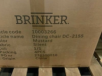 Brinker dc-2155 mustard silent eetkamerstoel (4x) - afbeelding 6 van  6