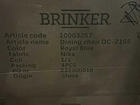 Brinker dc-2155 nika eetkamerstoel (10x) - afbeelding 4 van  5