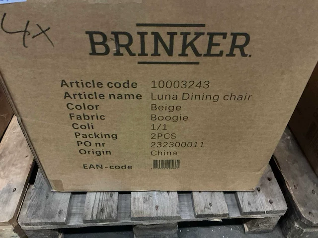 Brinker luna 10003243 eetkamerstoel (10x) - afbeelding 3 van  3