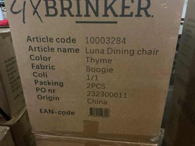 Brinker luna 10003284 eetkamerstoel (10x) - afbeelding 3 van  3