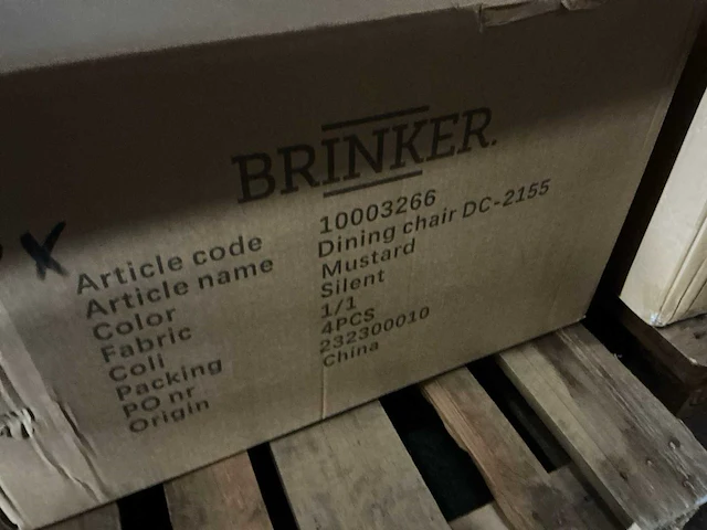 Brinker silent dc-2115 100032 eetkamerstoel (4x) - afbeelding 5 van  5